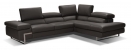 716 SECTIONAL COLLECTION BY INCANTO ITALIA IN LEATHER GRAPHITE  